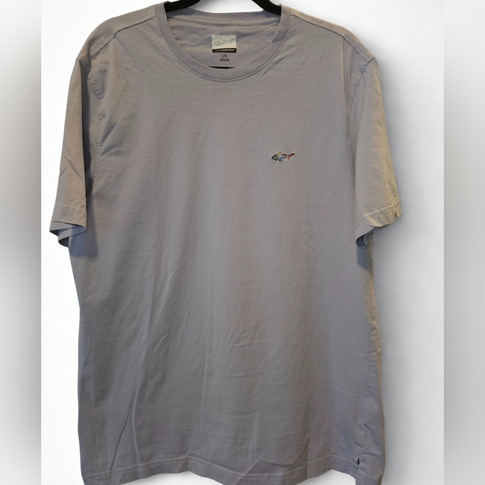 Greg Norman Men's Purple Gray T-Shirt Golf Shirt Tee Lightweight Soft Spring